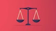 © jaruwan - Justice scales with a heart, blending morality and fairness, flat design illustration