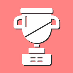 Sticker - vector cup icon