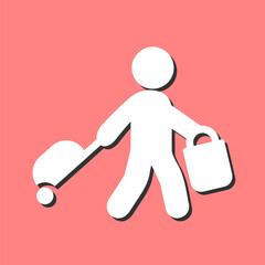 Canvas Print - Carrying Bag Vector Icon