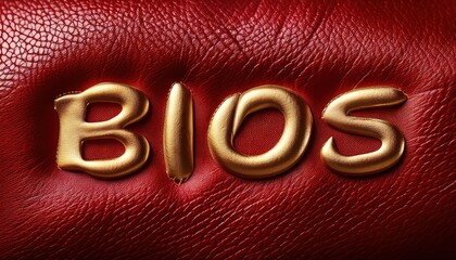 Wall Mural - Bios Logo on Red Textured Background