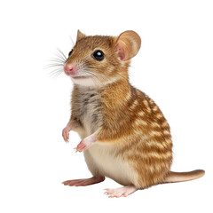 A cute small mammal with distinctive stripes and curious expression, perfect for wildlife and nature themed collections. isolated on a transparent background.