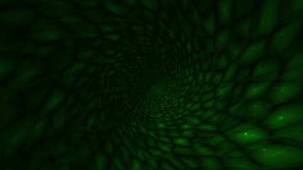 Wall Mural - snake scale green tunnel 4k loop features movement out of a tunnel that looks to be covered in green