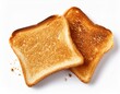 © Nicolas - Bread toast isolated on white background. Crumbs and Bread slice close up. Bakery, food concept. Top view