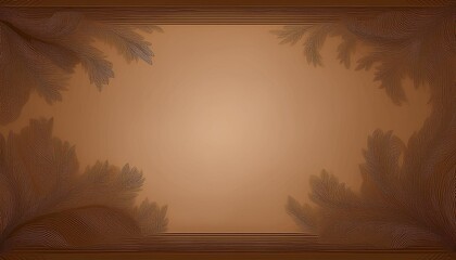 Wall Mural - Brown Background Border Frame with Copy Space, blank web or template brochure