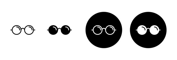 Poster - Glasses icon vector isolated on white background. Stylish Eyeglasses. Glasses vector. Optical concept