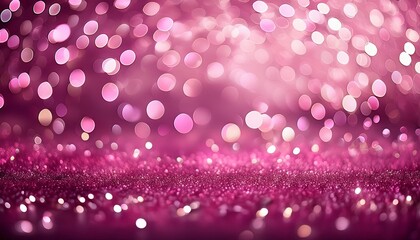 Wall Mural - defocused abstract pink glossy lights background - blurry bokeh