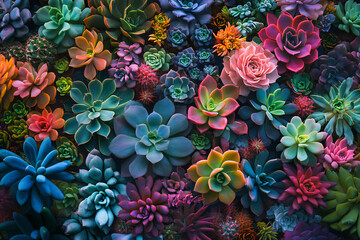 Colorful Succulent Plant Collection.