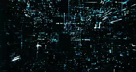 Wall Mural - abstract digital network data background, 3d rendering video digital graphic abstraction design vide