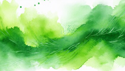 Wall Mural - Green watercolor abstract background for your design. Abstract h