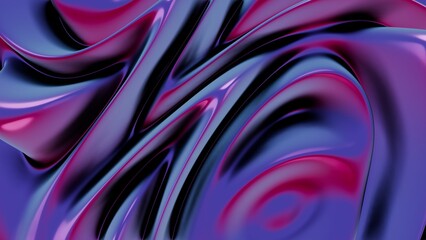 Wall Mural - Abstract Fluid Metallic Fabric in Vibrant Colors