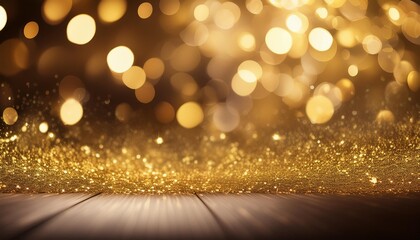 Wall Mural - luxurious gold bokeh background with shimmering particles creating an opulent atmosphere for awards ceremonies and glamorous events