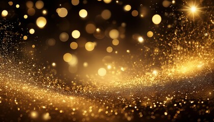 Wall Mural - luxurious gold bokeh background with shimmering particles creating an opulent atmosphere for awards ceremonies and glamorous events