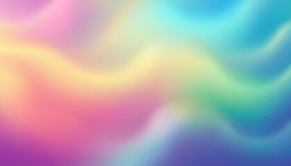 Wall Mural - Multicolored Abstract blurred gradient mesh background in bright rainbow. Colorful Hologram fairy magic backdrop in pastel colors