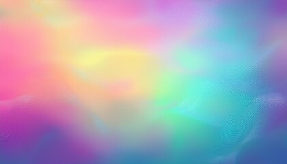 Wall Mural - Multicolored Abstract blurred gradient mesh background in bright rainbow. Colorful Hologram fairy magic backdrop in pastel colors