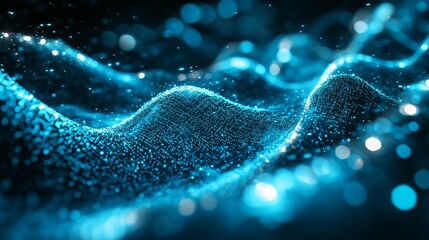 Wall Mural - background image atom molecule structure on blue background. abstract futuristic micromolecules. sto