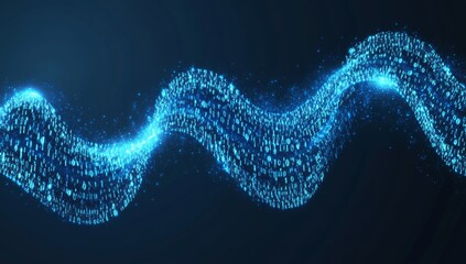 Digital background with binary code and stock algorithms running in the background futuristic technology wallpaper with digital wave design