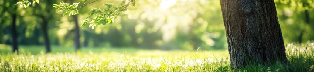 Poster - Dandelions in spring bloom among white spring daisies in a natural park.