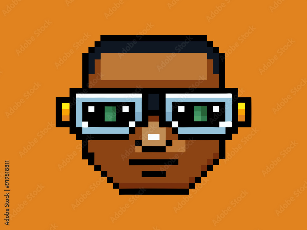 Pixel glasses. Thug life sunglasses meme, like a Boss. Comic 8 bit ...