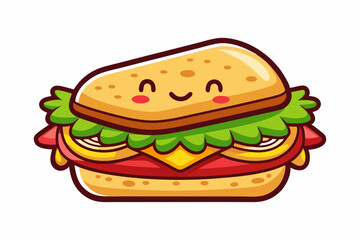  Sandwich Cartoon Vector Illustration. Flat Cartoon Concept, vector art illustration (40).svg, Sandwich Cartoon Vector Illustration. Flat Cartoon Concept, vector art illustration