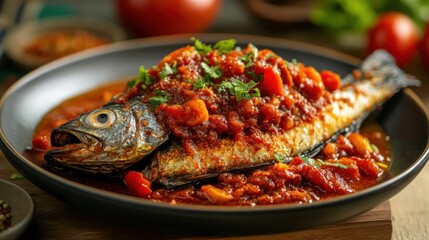 Spicy Fish Dish with Tomato Sauce