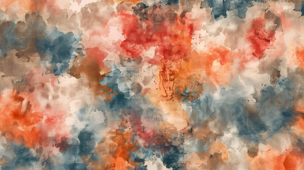 Poster - Vibrant watercolor backdrop creating a textured pattern with a grungy aesthetic