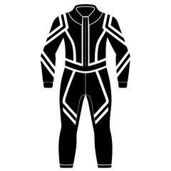 Wall Mural - Racing suit silhouette art Vector