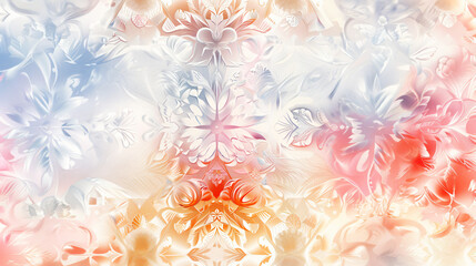 Poster - Delicate and elegant abstract floral background in colorful pastel hues, ideal for creating beautiful designs
