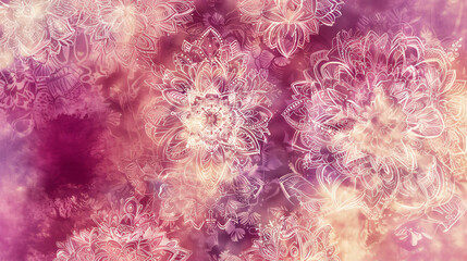 Aufkleber - Creating a stunning textured background design with an abstract floral pattern