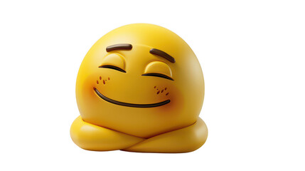 3d emoji with a sleepy expression ,isolated on a pure white background
