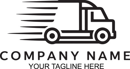 Canvas Print - Delivery Truck Corporate Logo Design