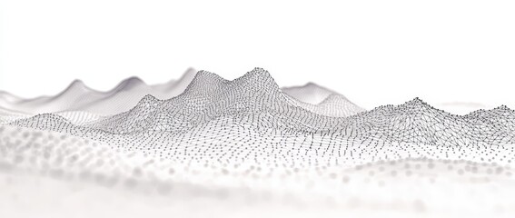An abstract digital background. An abstract wave. Network connection structure. Big data. A 3D rendering of an abstract digital background.