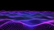 © Bundi - A purple tech background with a network background. A neon background perspective with big data. A sound of cyber tech waves.