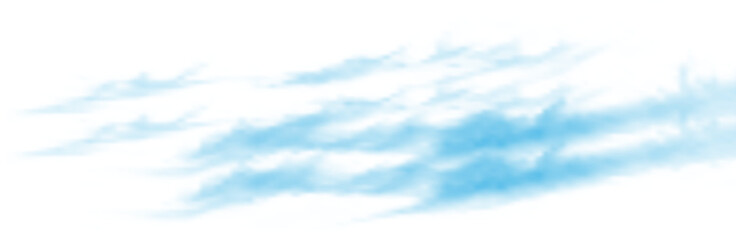 blue Smooth soft cumulus clouds cut out transparent background rendering png file