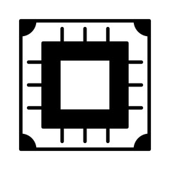 Wall Mural - CPU Processor Solid Black