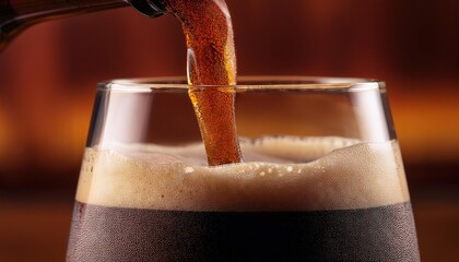 Craft Beer Pouring into Glass for Enjoyment