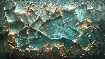 Sticker - Shattered Glass Abstract