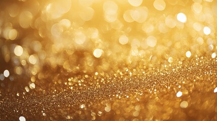 Glimmering Gold Bokeh Background