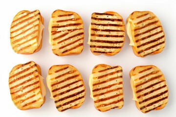 Sticker - grilled cheese sandwich on plate in the white background