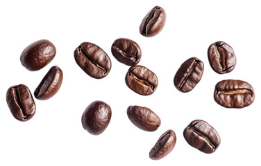 Canvas Print - Fresh roasted coffee beans scattered