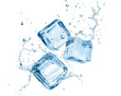© ADH_Art - Ice cubes and water splash with bubbles isolated on a transparent background
