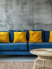 Wall Mural - Modern living room furniture arrangement.