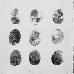 multiple fingerprints on a plain white document