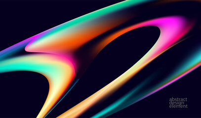 Wall Mural - Abstract background of fluid iridescent shape. Elegant vector wallpaper.