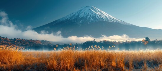 Wall Mural - Mount Fuji in the Morning Mist