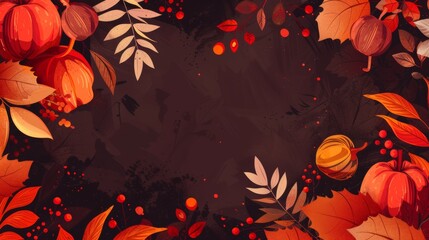 Wall Mural - Thanksgiving background. Autumn harvest