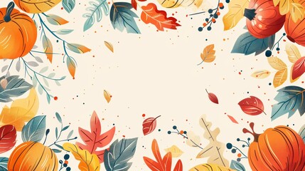 Wall Mural - Thanksgiving background. Autumn harvest