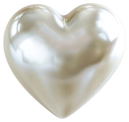 Wall Mural - PNG Shiny white heart object