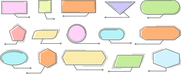 Wall Mural - callouts icon set