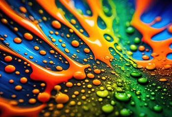 Wall Mural - stunning macro capturing vibrant chemical reactions bold colors intricate patterns, detail, visual, 