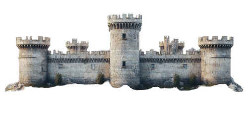 Wall Mural - A crude medieval fortress built of stone.